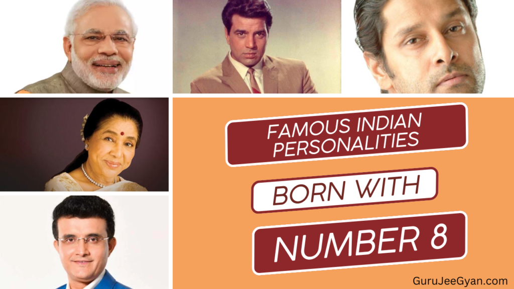 famous Indian personalities born with number 8